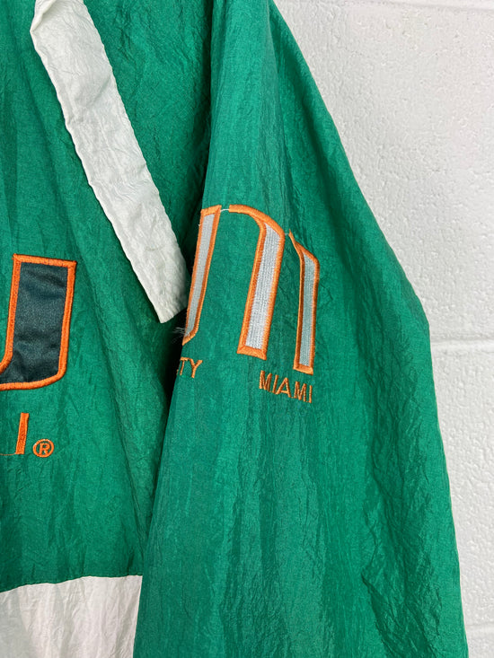 VTG Miami Hurricanes Conic Enterprise Windbreaker Sz XL