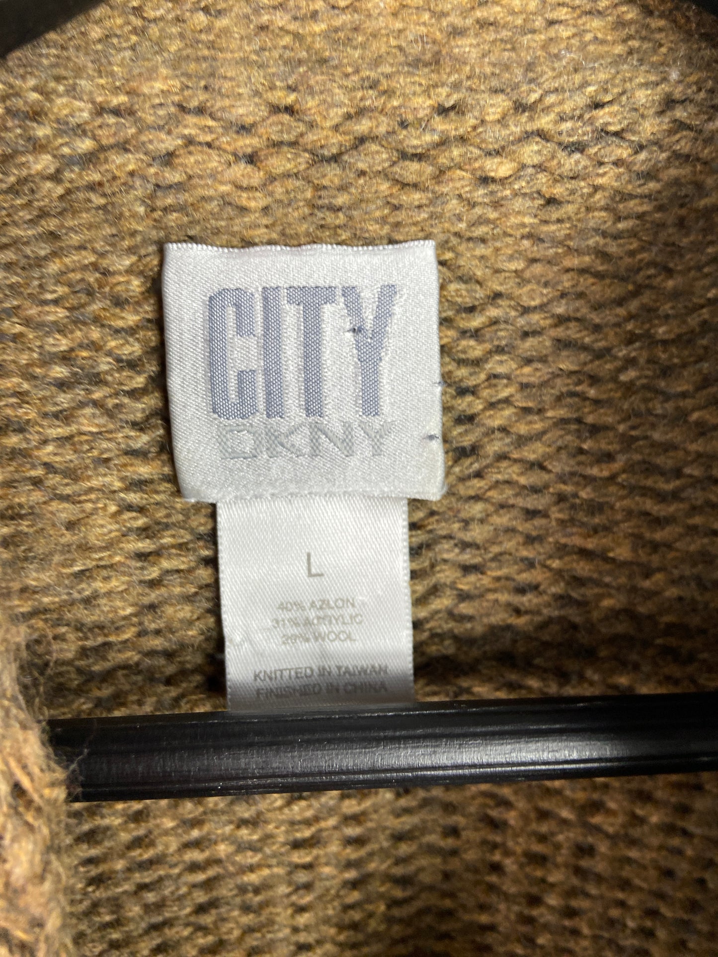 VTG DKNY Asymmetric Knitted Sweater Vest Sz L