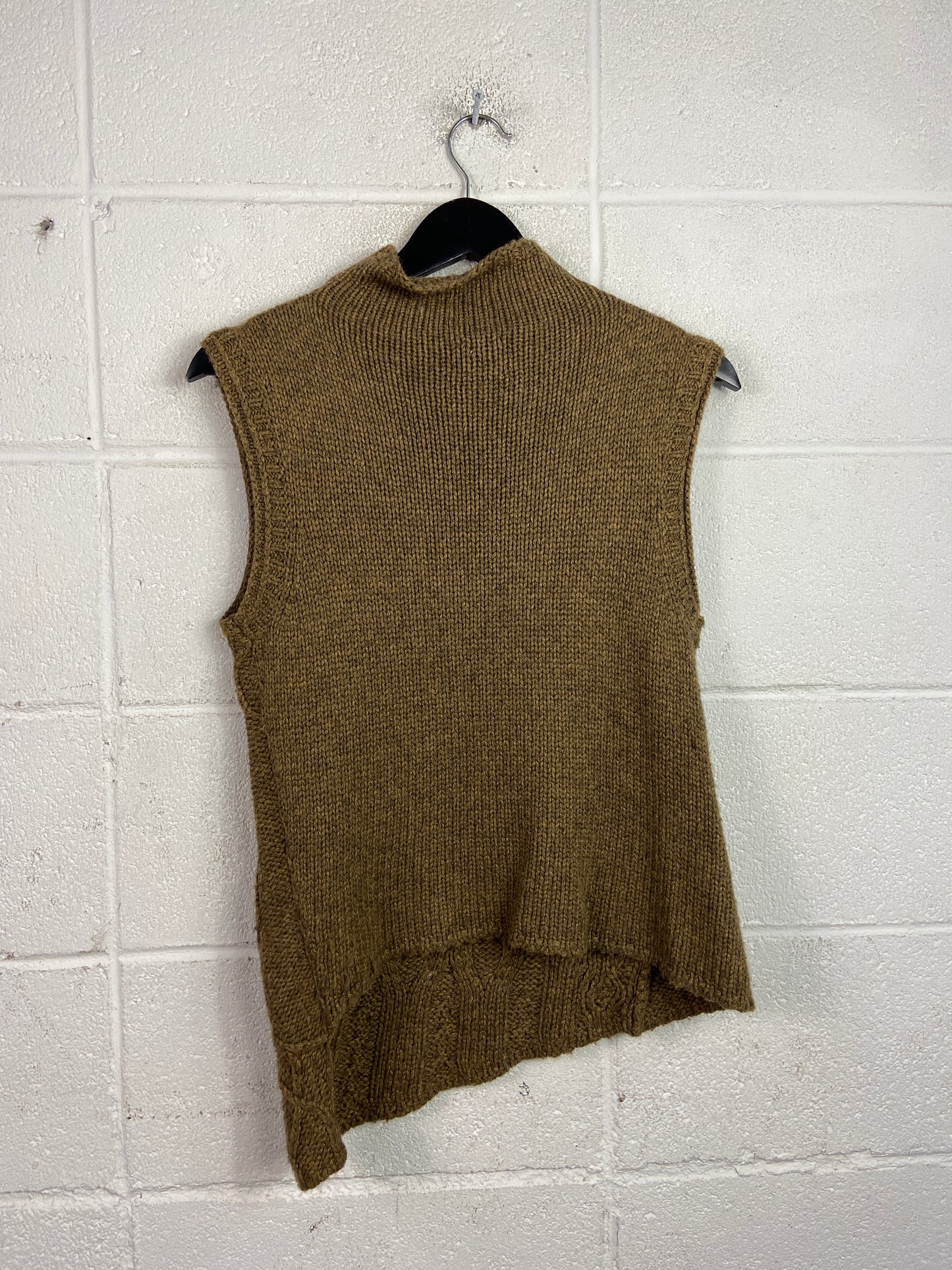 VTG DKNY Asymmetric Knitted Sweater Vest Sz L