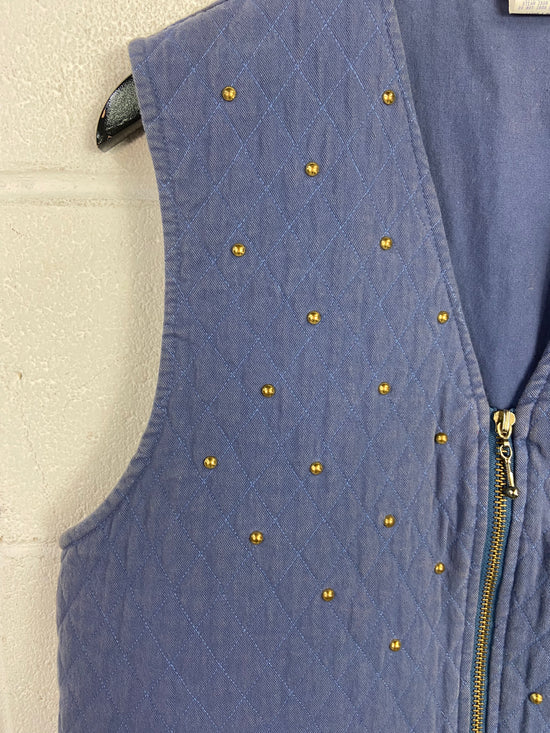 VTG Gold Studded Vest Sz L/XL