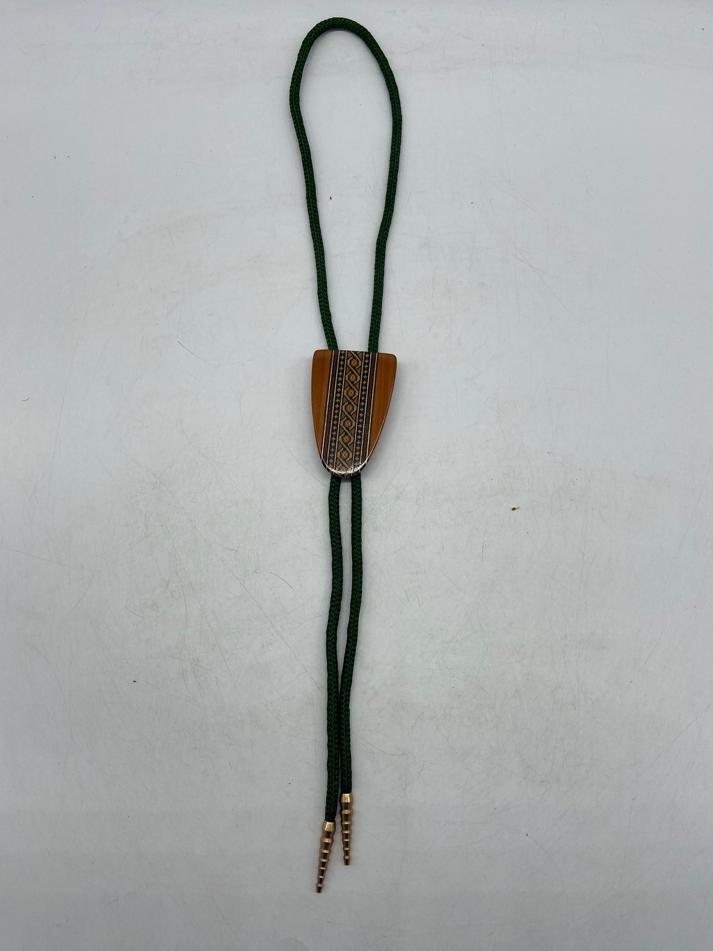 Green/Wood Bolo Tie