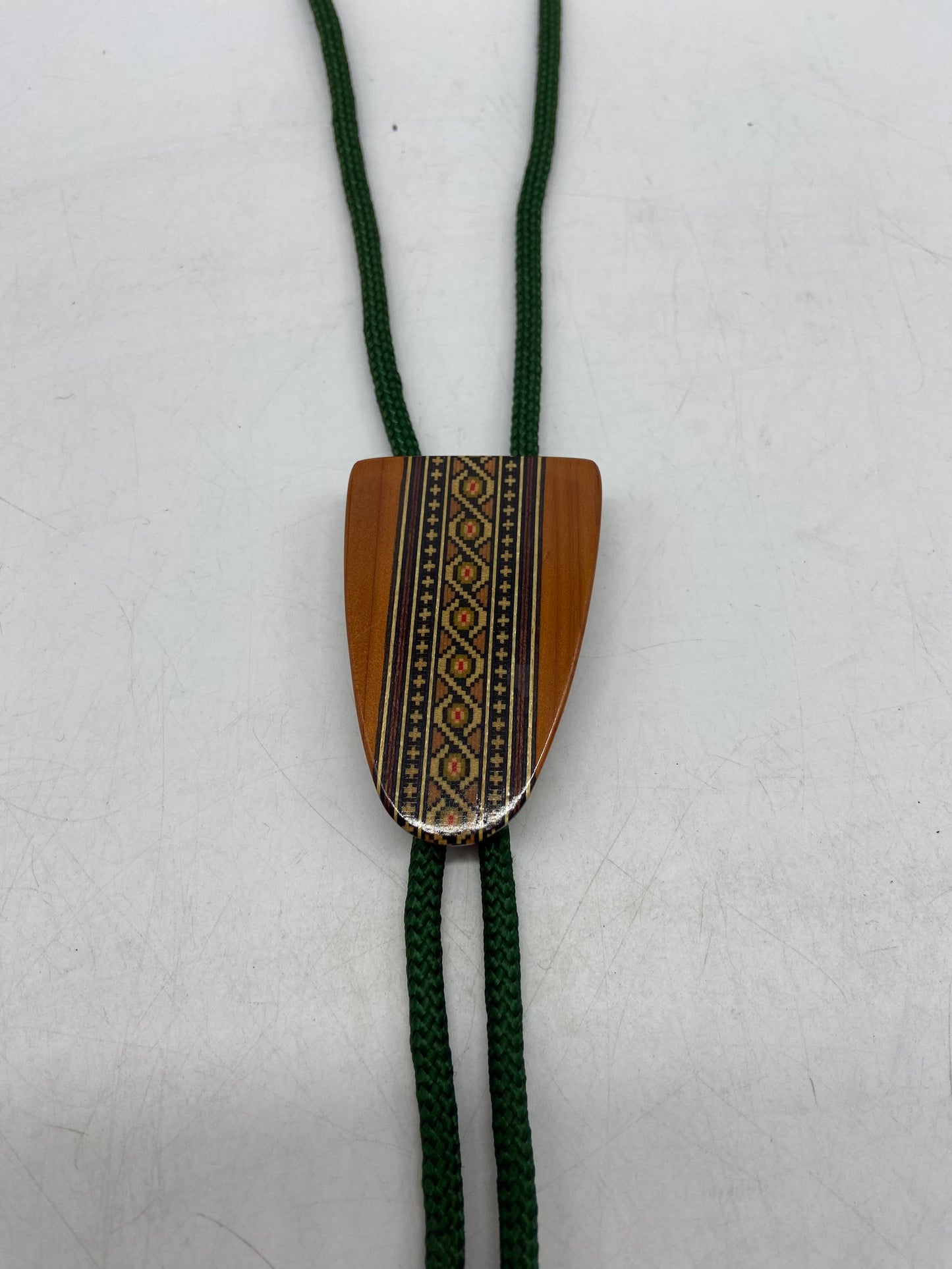 Green/Wood Bolo Tie