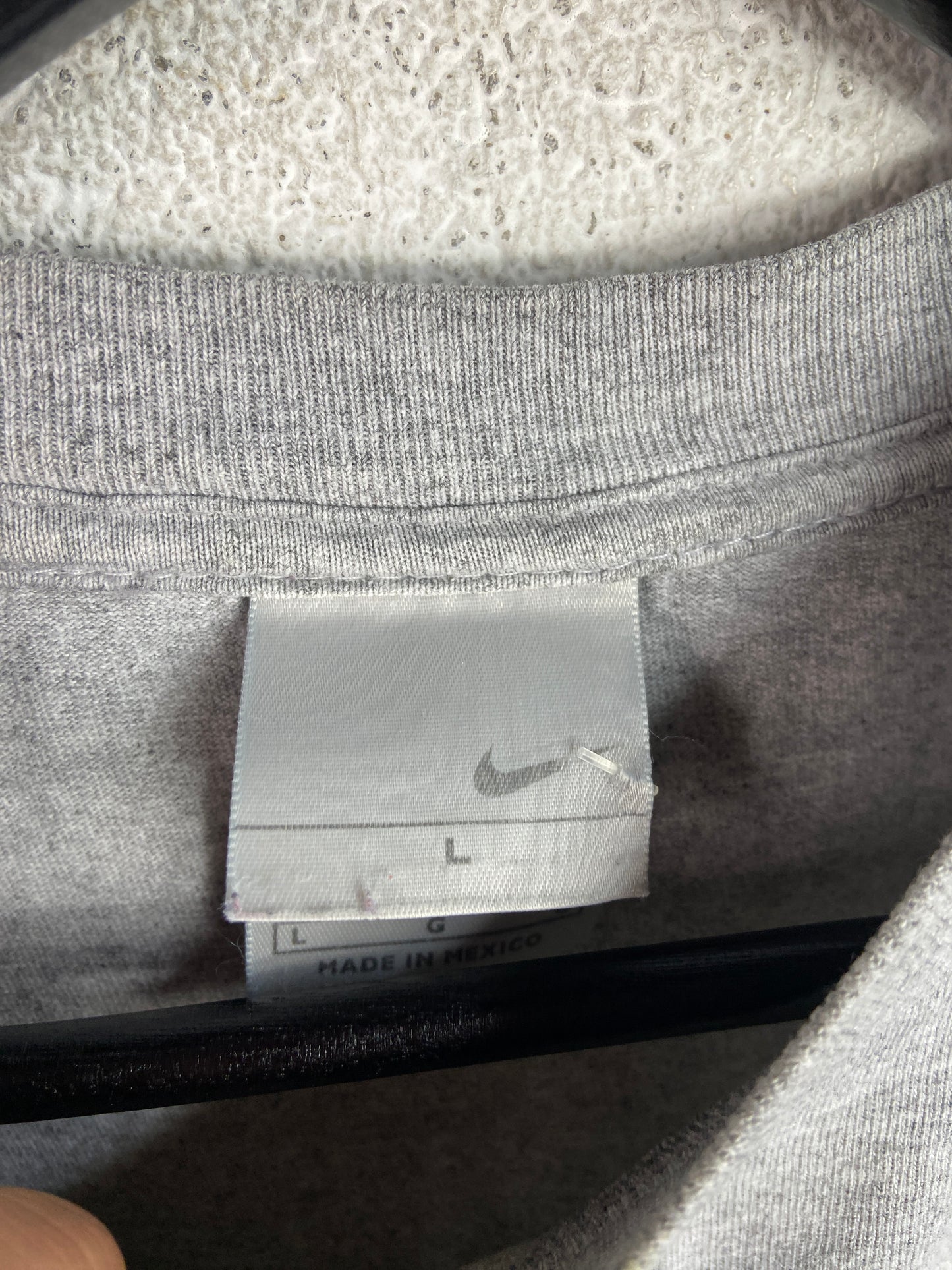 VTG Nike Plain Logo Gray/Orange Tee Sz L
