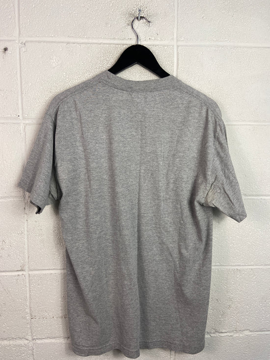 VTG Nike Plain Logo Gray/Orange Tee Sz L