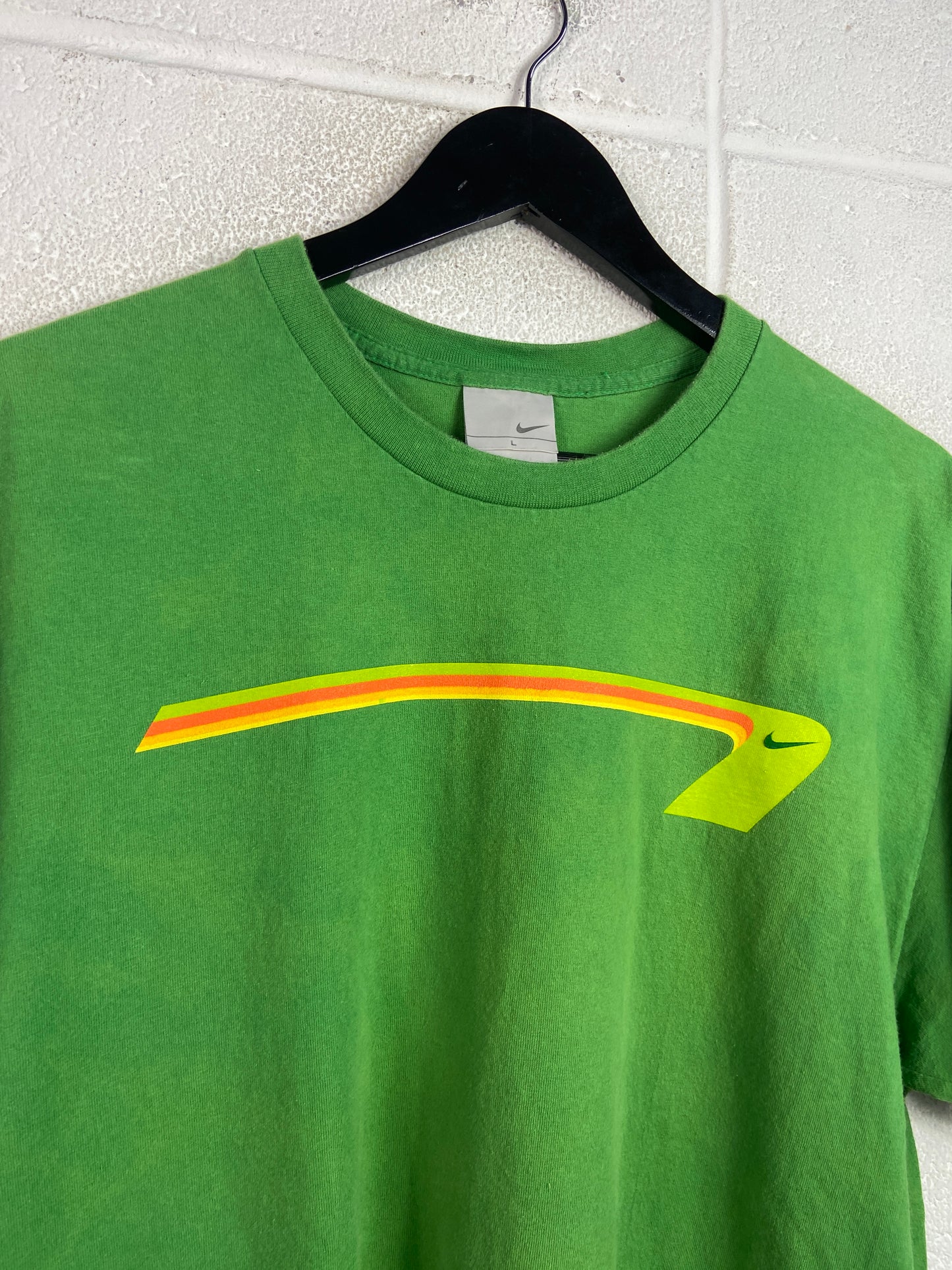 VTG Nike Green Stripe Tee Sz L/XL