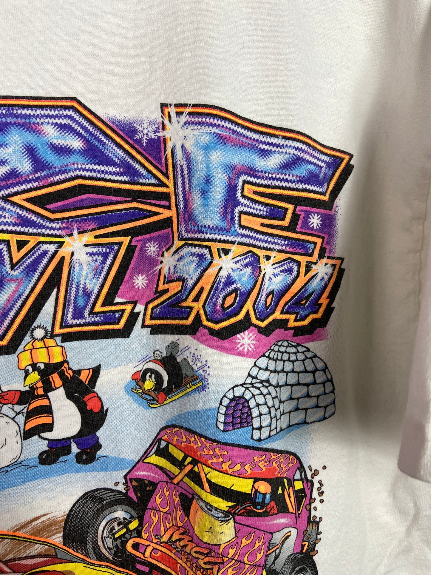 VTG Talladega Nascar Ice Bowl 2004 Tee Sz L