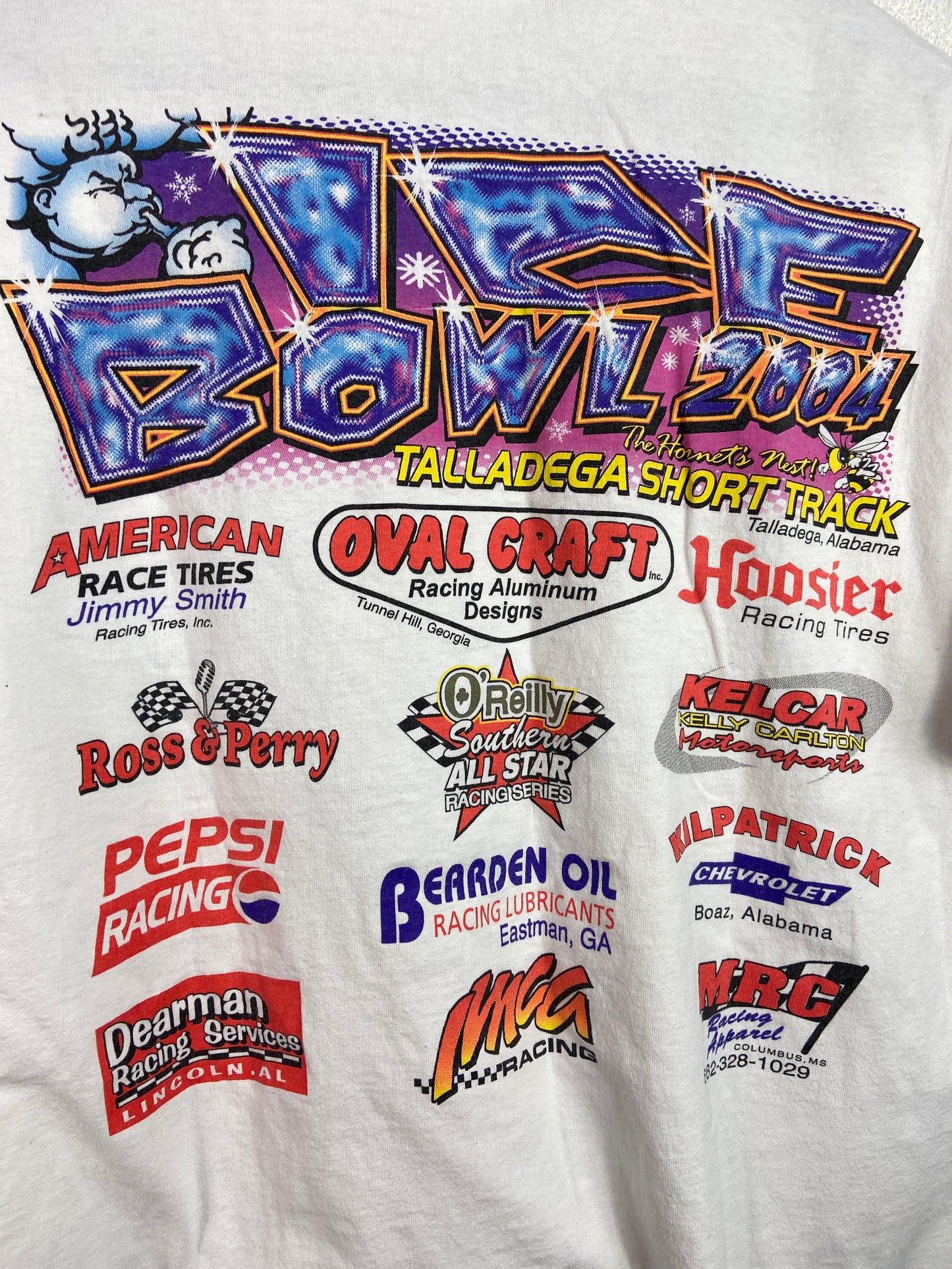VTG Talladega Nascar Ice Bowl 2004 Tee Sz L