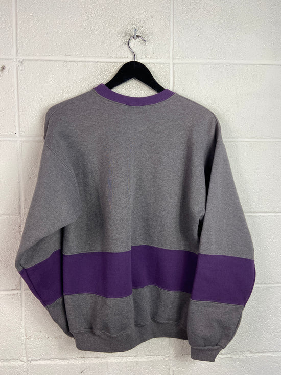 VTG BUM Equipment Purple/Gray Sweatshirt Sz M/L