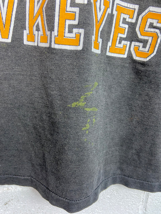 VTG Iowa Hawkeyes Jersey Tee Sz L