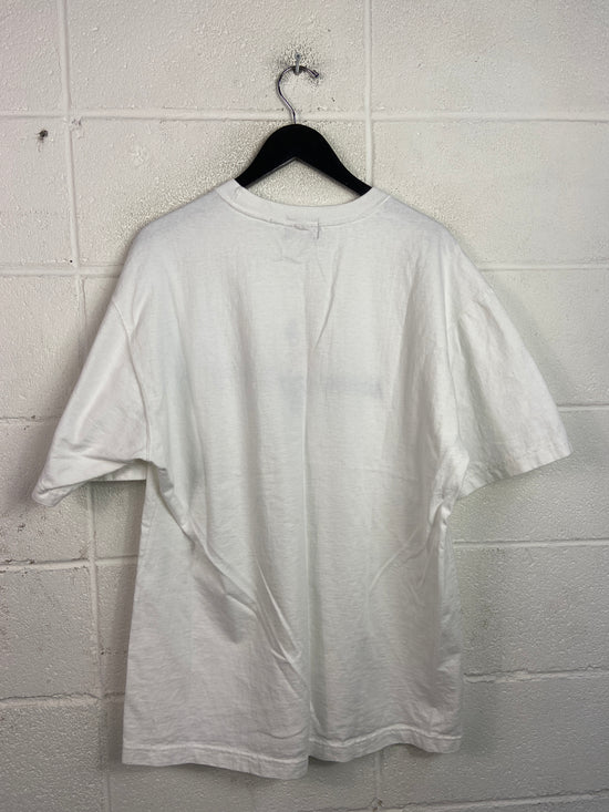 VTG Atlanta 1996 Blue Embroidery Tee Sz XL