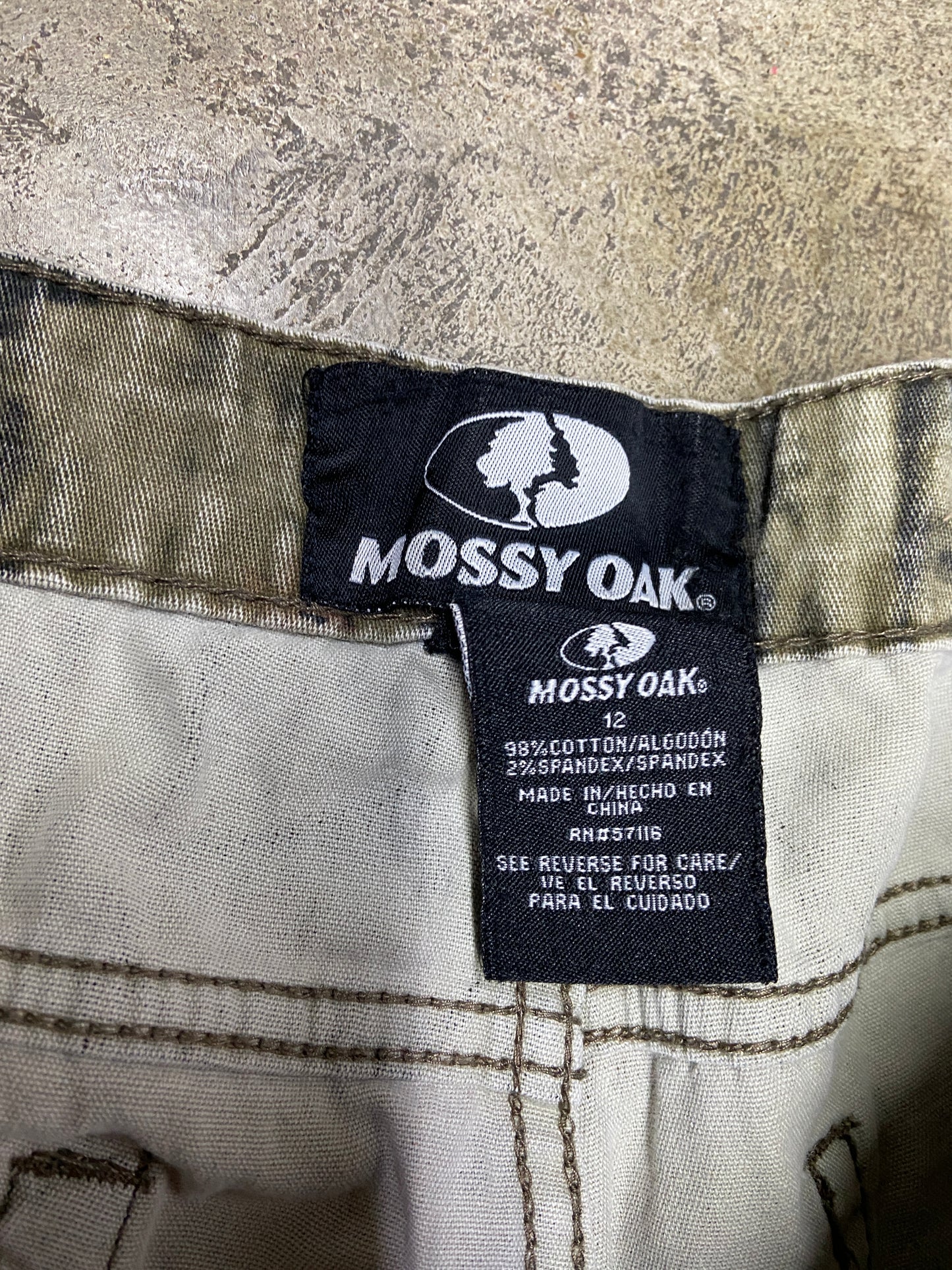 Camo Mossy Oak Low Rise Wmns Jeans Sz 36x29