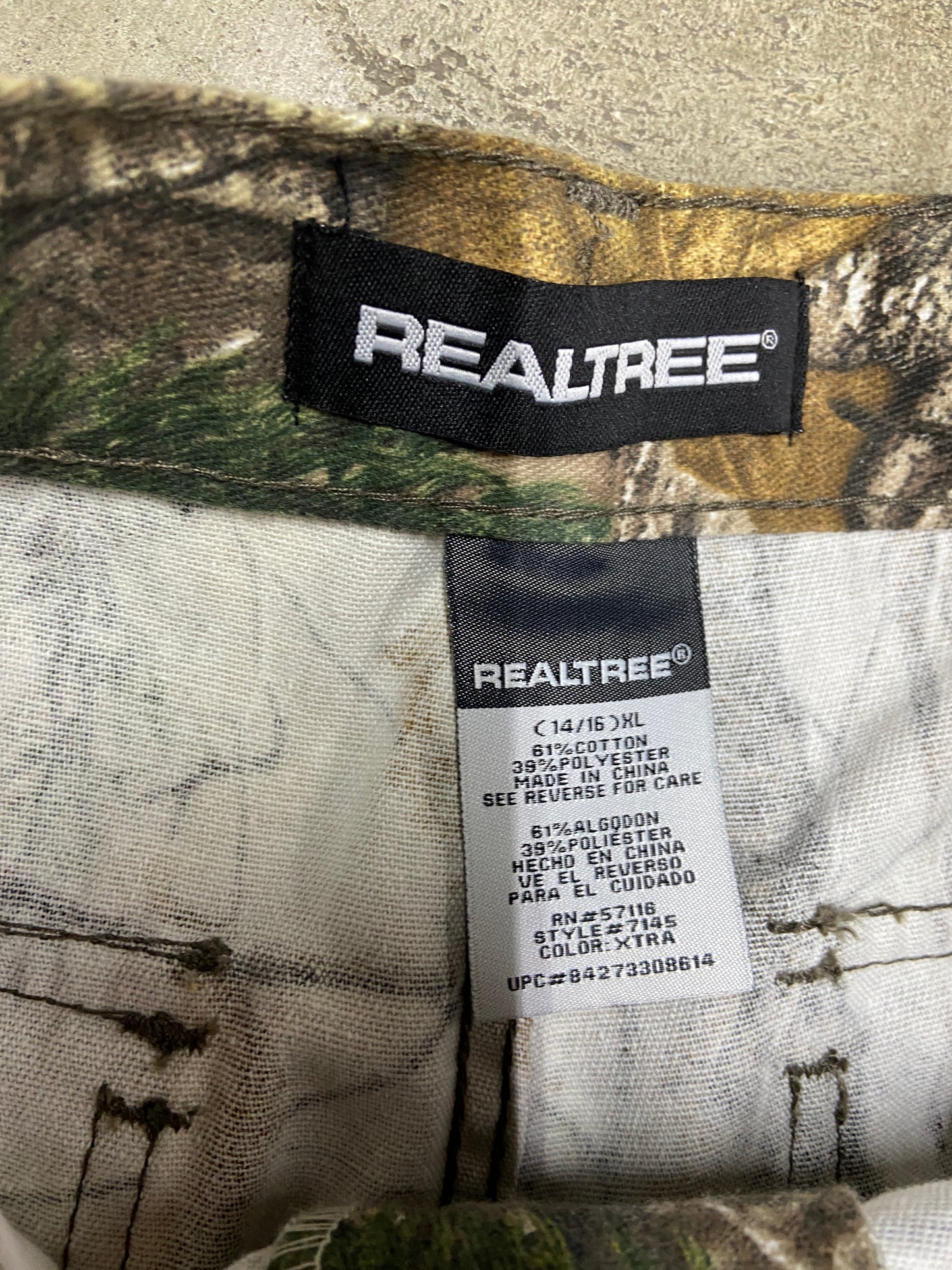 Camo Realtree Cargo Straight Leg Cutoff Pants Sz 30x28