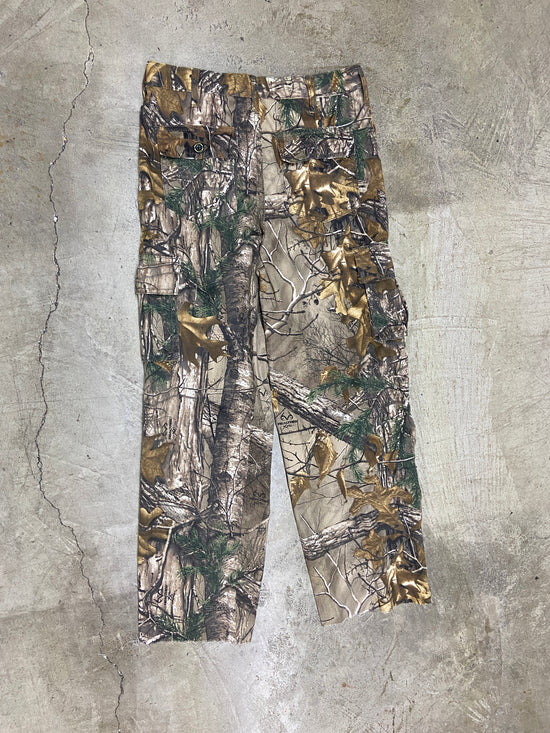 Camo Realtree Cargo Straight Leg Cutoff Pants Sz 30x28