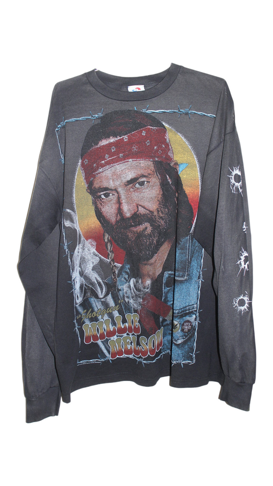 Backstock Co.  Shotgun Willie Orig. Faded Distressed Tee