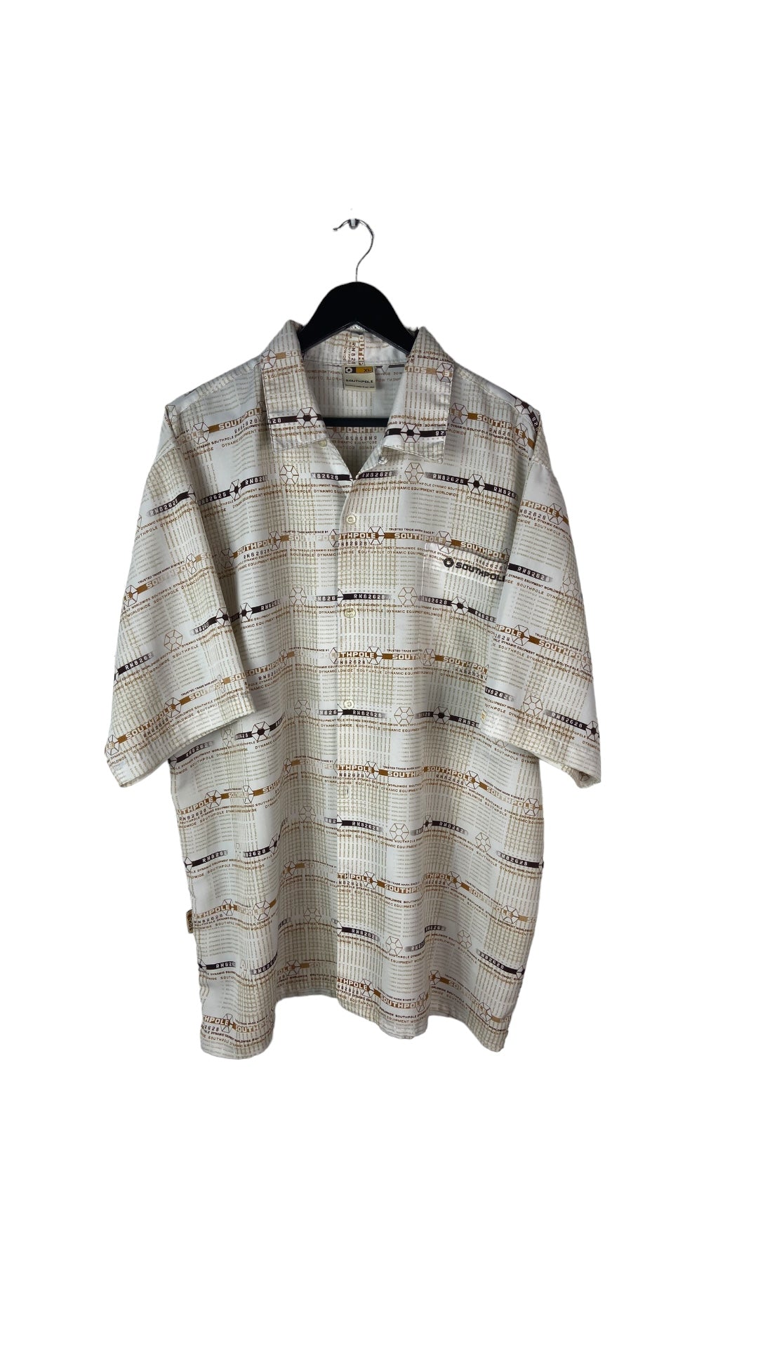 VTG Southpole Graphic Button Up Shirt Sz XL