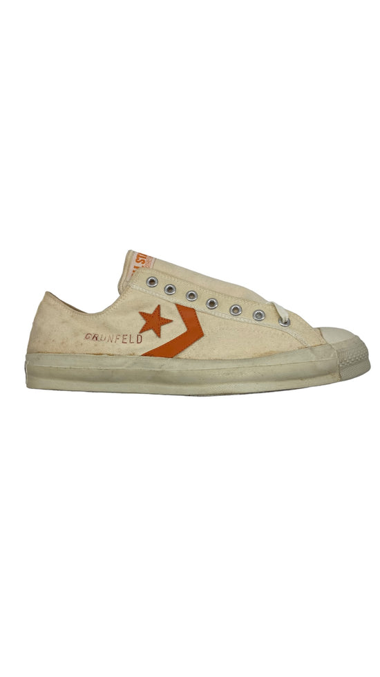 VTG 1975 Converse All Stars Low Ernie Grunfeld Player Samples Sz 14M