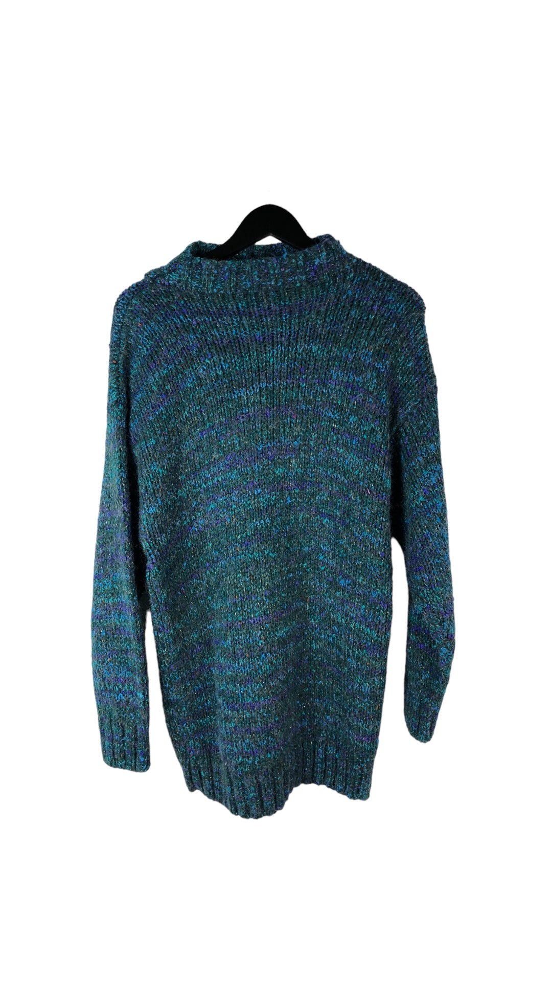 VTG Knitted Blue/Purple Turtleneck Sweater Sz M/L