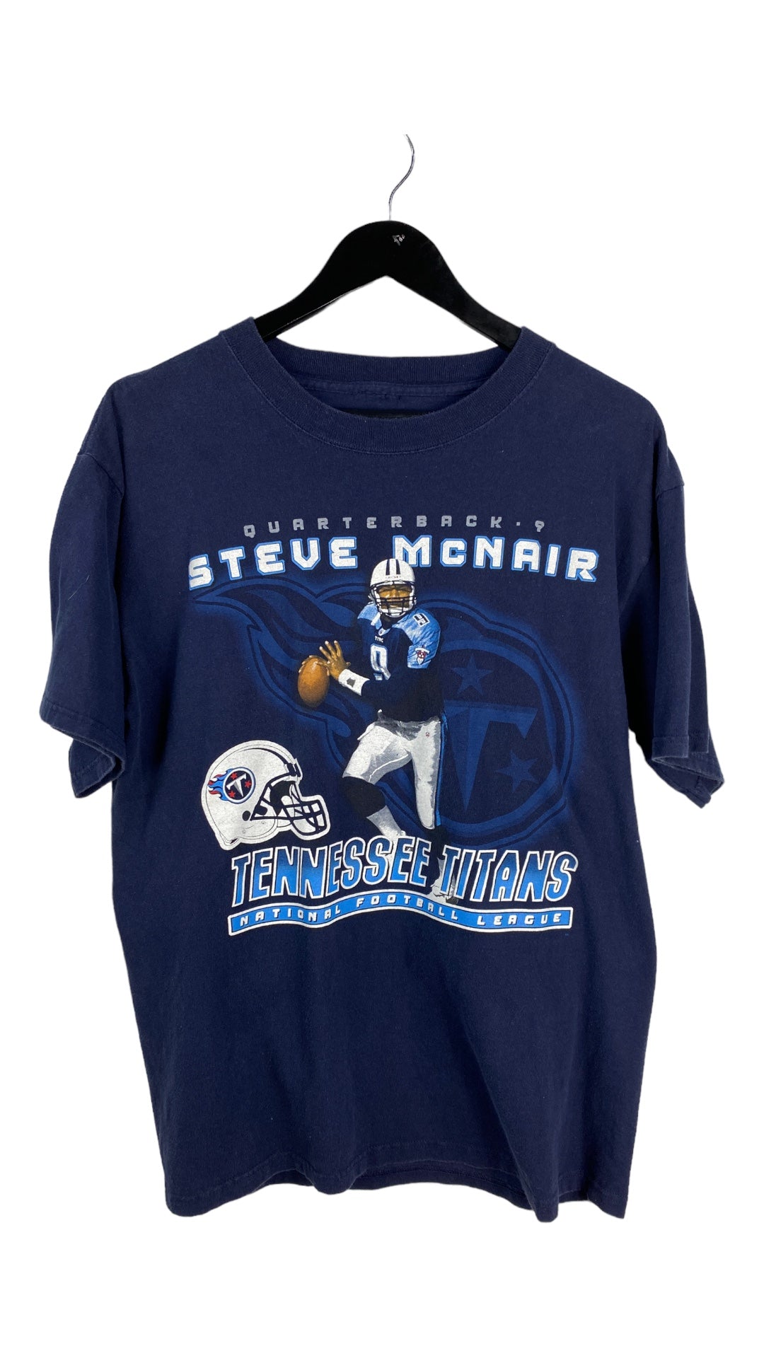 VTG Steve Mcnair Quarterback Portait Tee Sz L