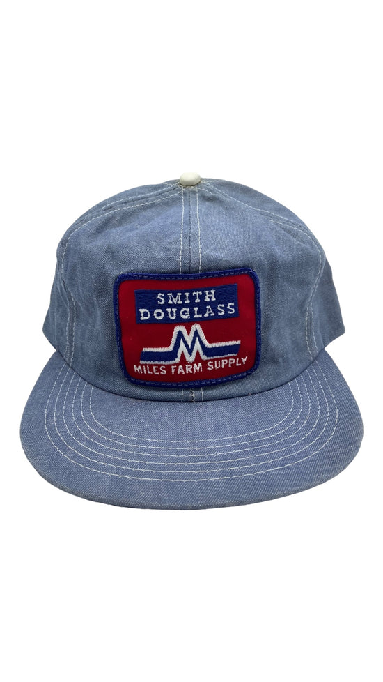 VTG Smith Douglass Miles Farm Supply K Products Denim  Trucker Hat