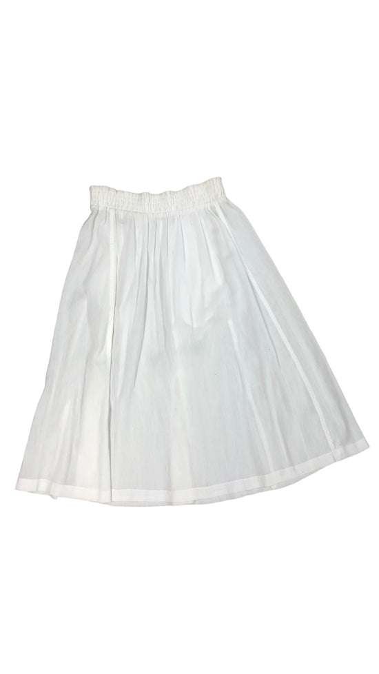 VTG Wmns Cotton White Skirt Sz Wmns 10