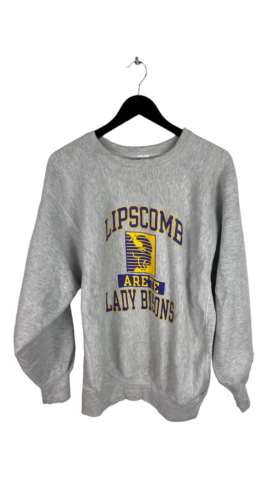 Vtg Champion Reverse Weave Lipscomb Lady Bisons Sweater Sz L