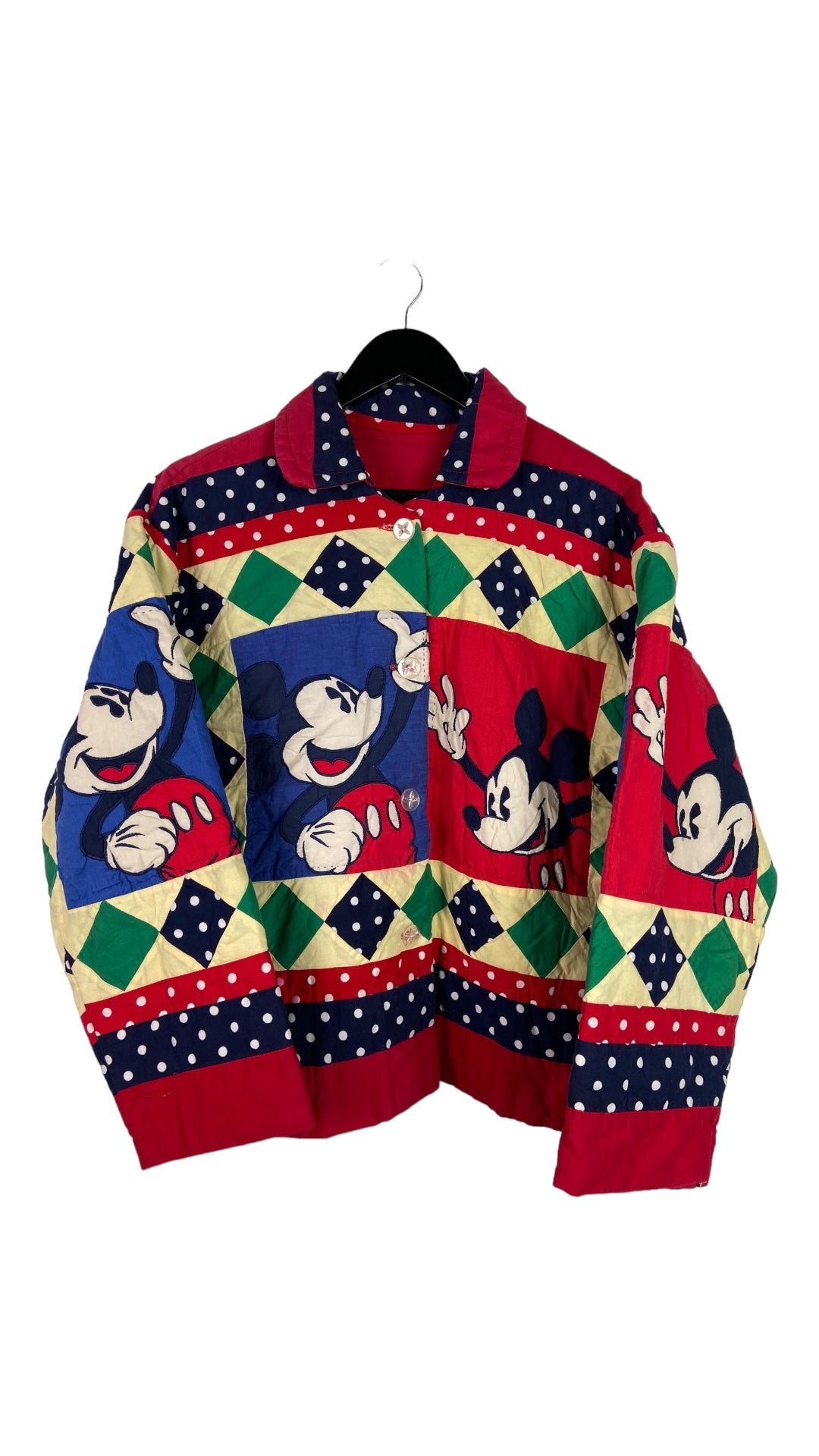 VTG Mickey Mouse Quilt Jacket Sz Women’s L