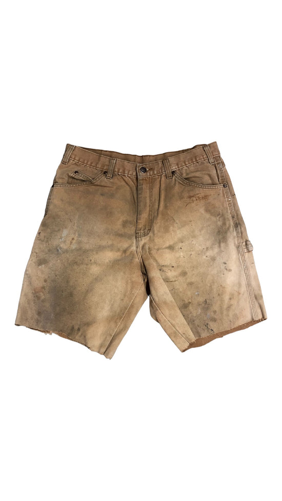 Thrashed Dickies Khaki Shorts Sz 32