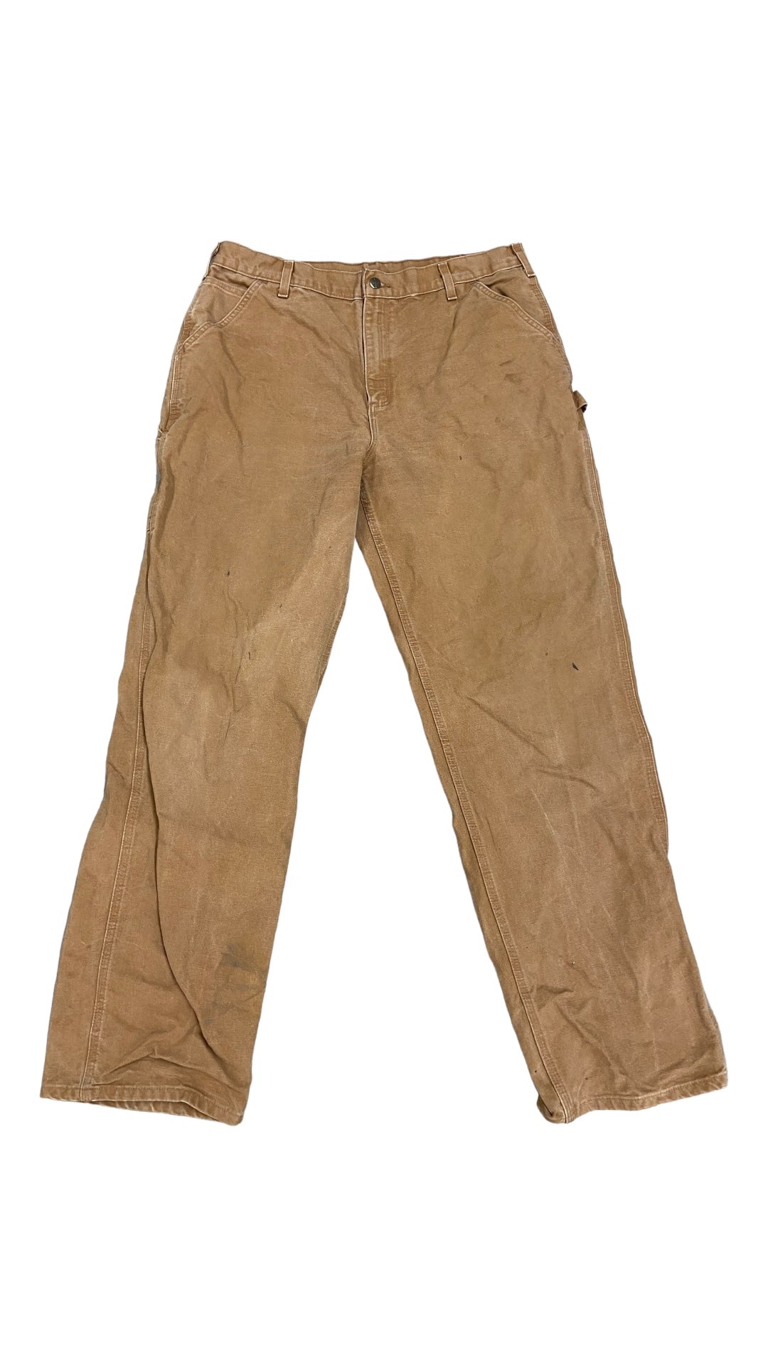 VTG Carhartt Khaki Carpenter Pants Sz 38x35