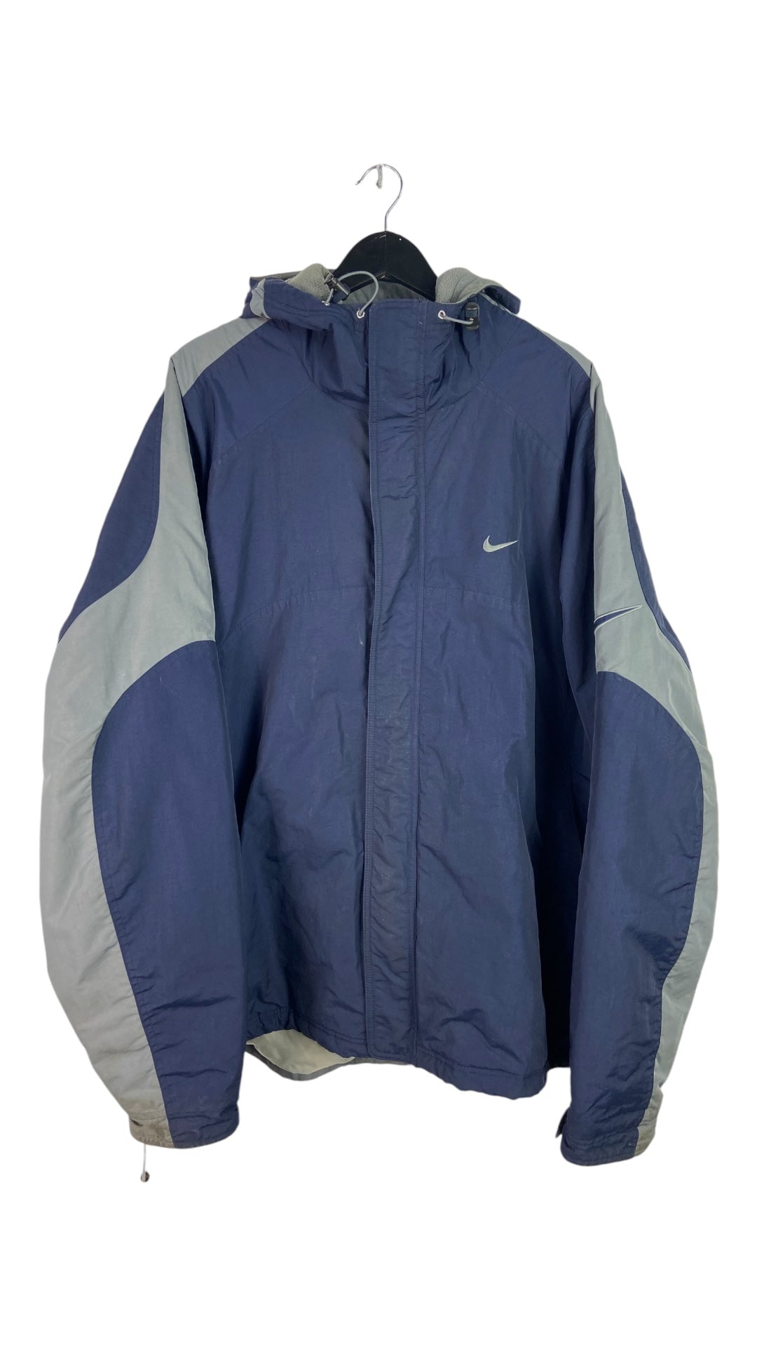 VTG Nike Navy Blue/Gray Puffer Jacket Sz 2XL