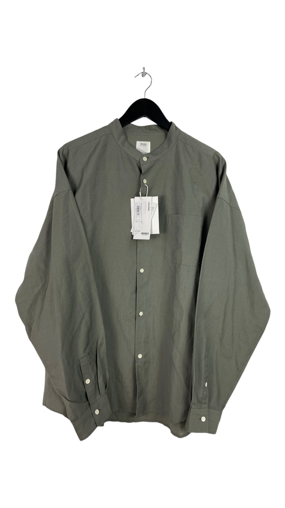 Visvim Cubism Gray Button Up Shirt Sz 5