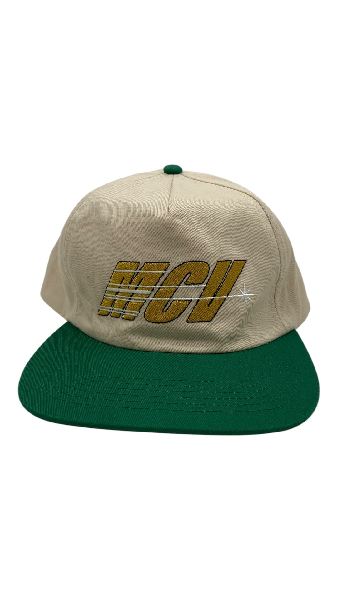 MCV Basic Ass Strapback Cap Cream/Green