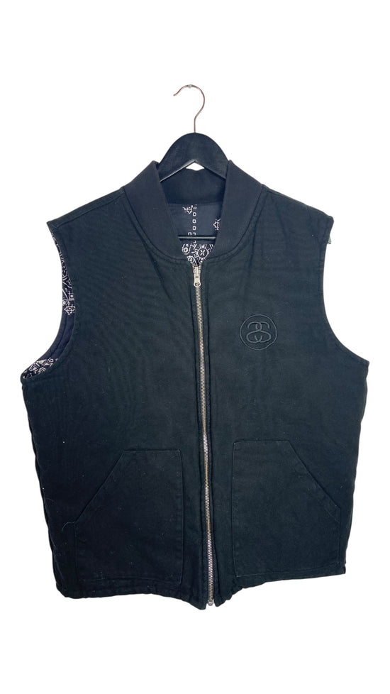 Preowned Stussy Reversible Vest Jacket Sz L