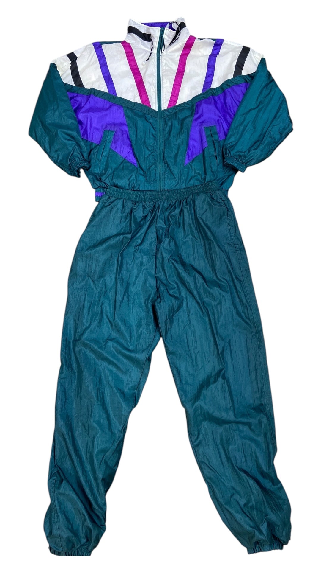 VTG Green/Purple Track Suit Sz XL