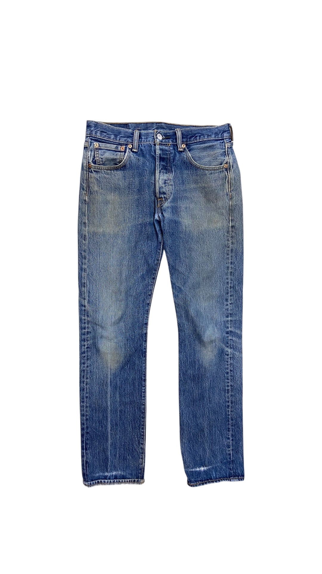 VTG Levi's 501 Neutral Blue Denim Jeans Sz 30x34