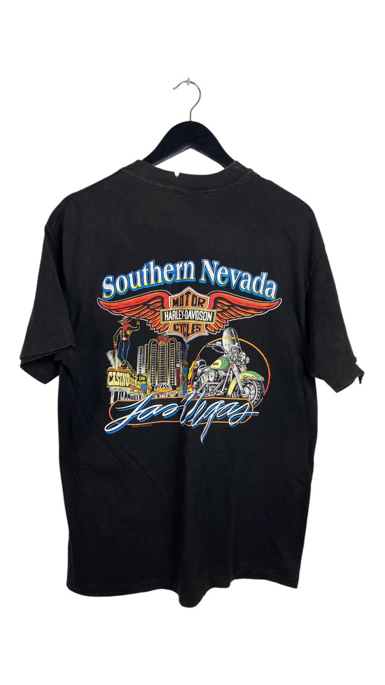 VTG Harley Davidson Makin' Tracks '92 Nevada Tee Sz L