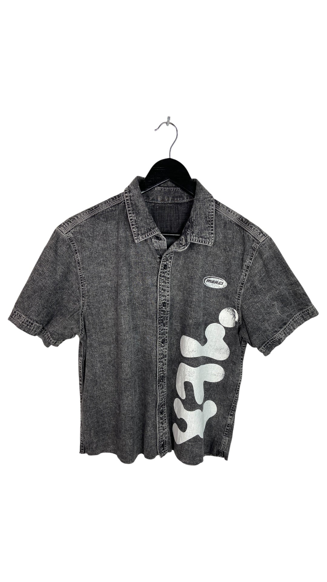 Merci Beaucoup Custom Black Denim Wmns Shirt Sz L