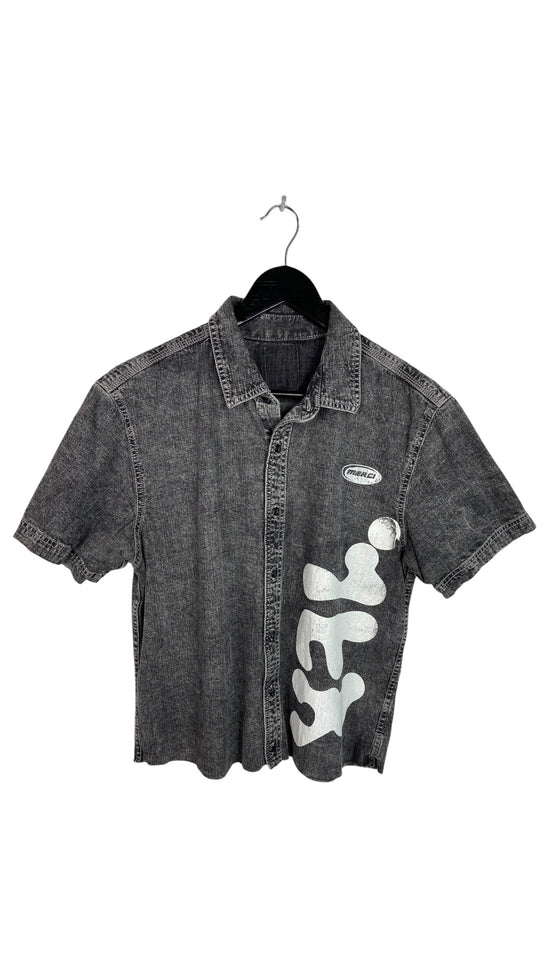 Merci Beaucoup Custom Black Denim Wmns Shirt Sz L