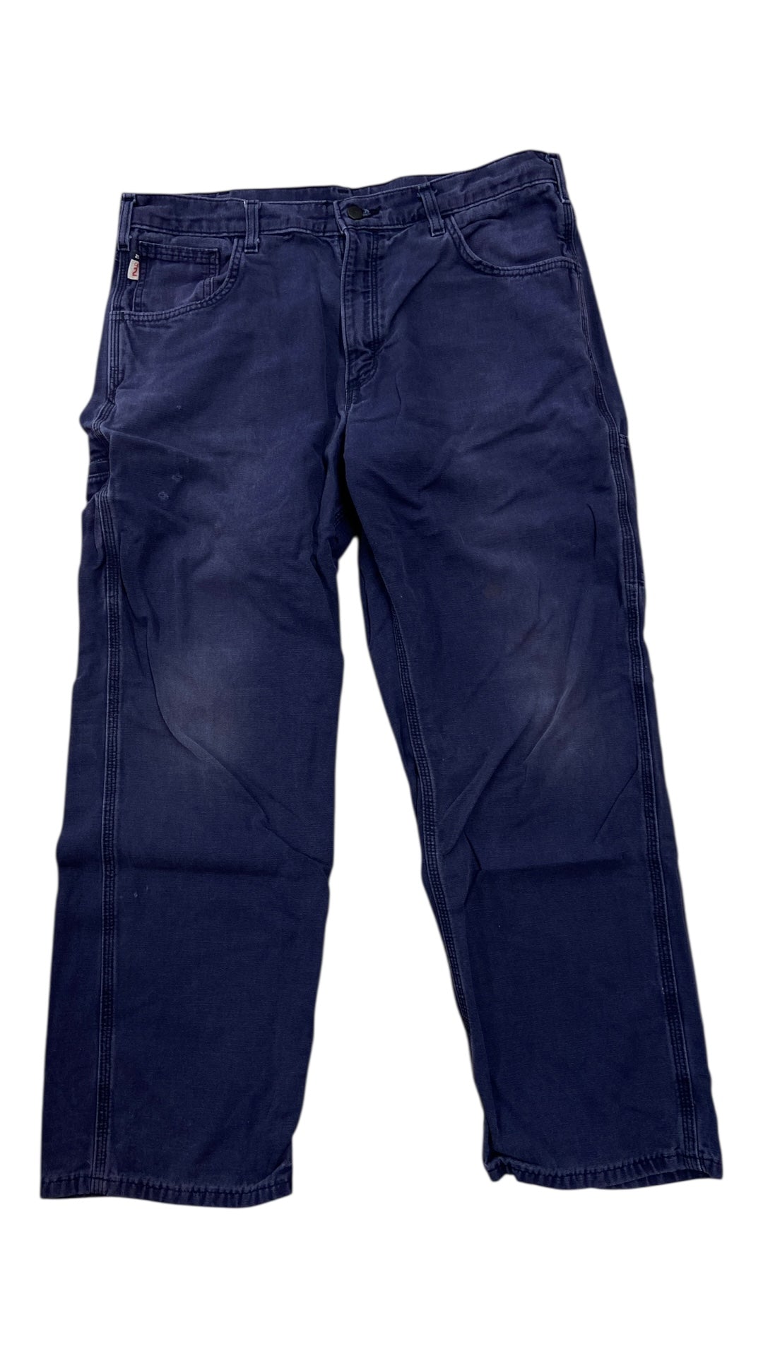 VTG Carhartt FR Faded Navy Pants Sz 36x30