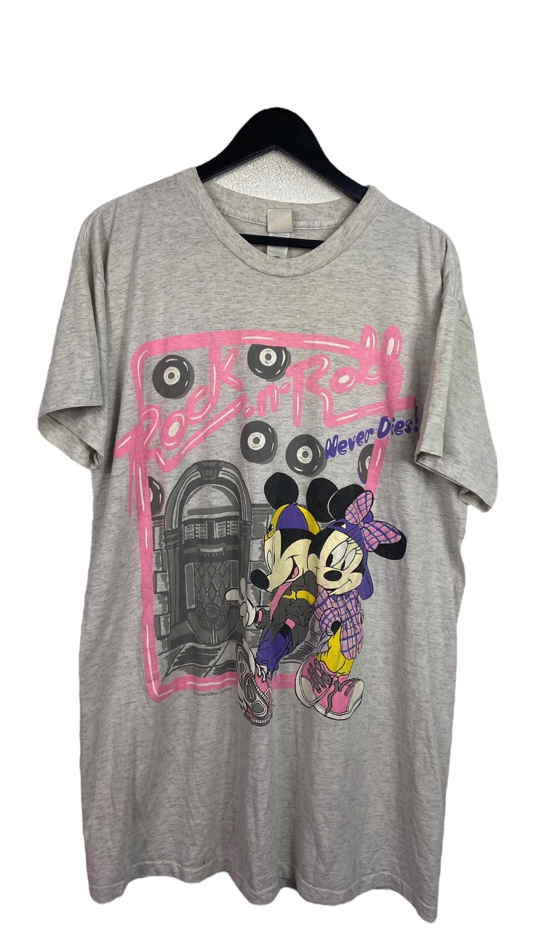 VTG Mickey Mouse "Rock n Roll Never Dies" Tee Sz XL