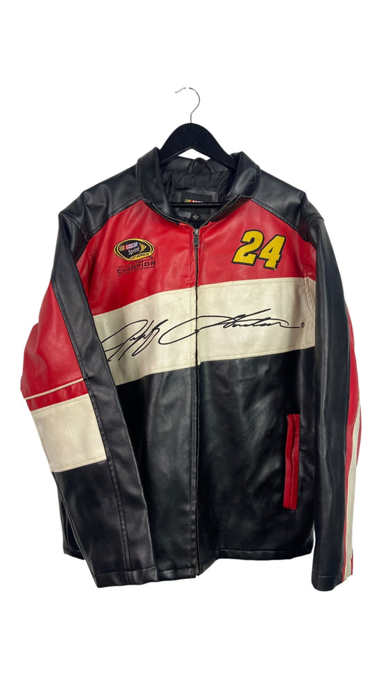 VTG Jeff Gordon Sprint Leather Racing Jacket Sz L