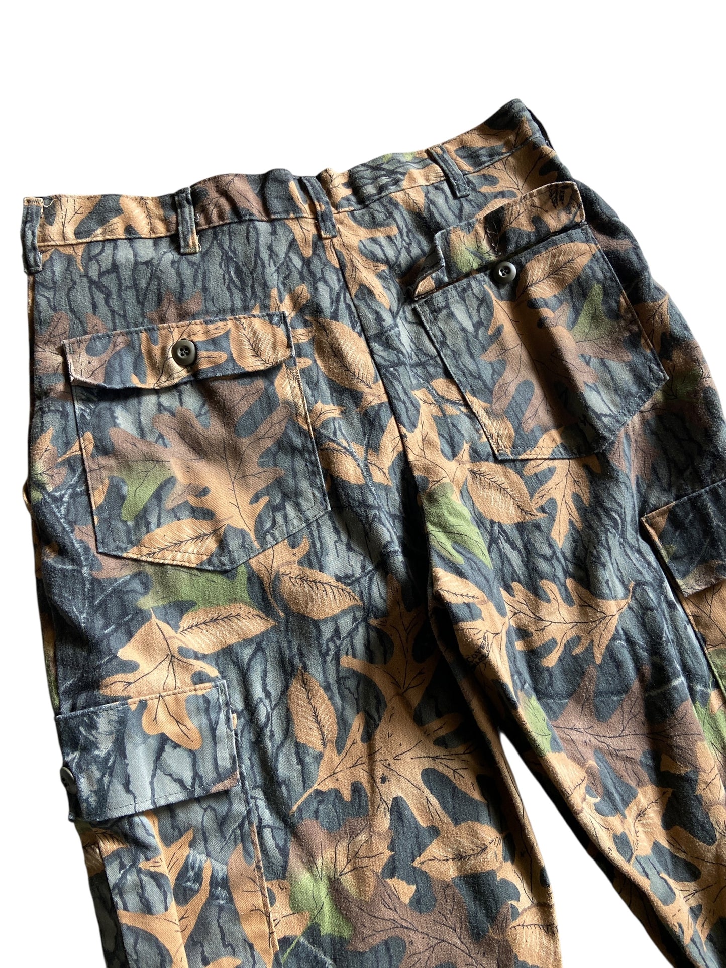 VTG Dark Camo Leaf Cargo Pants Sz 36x34