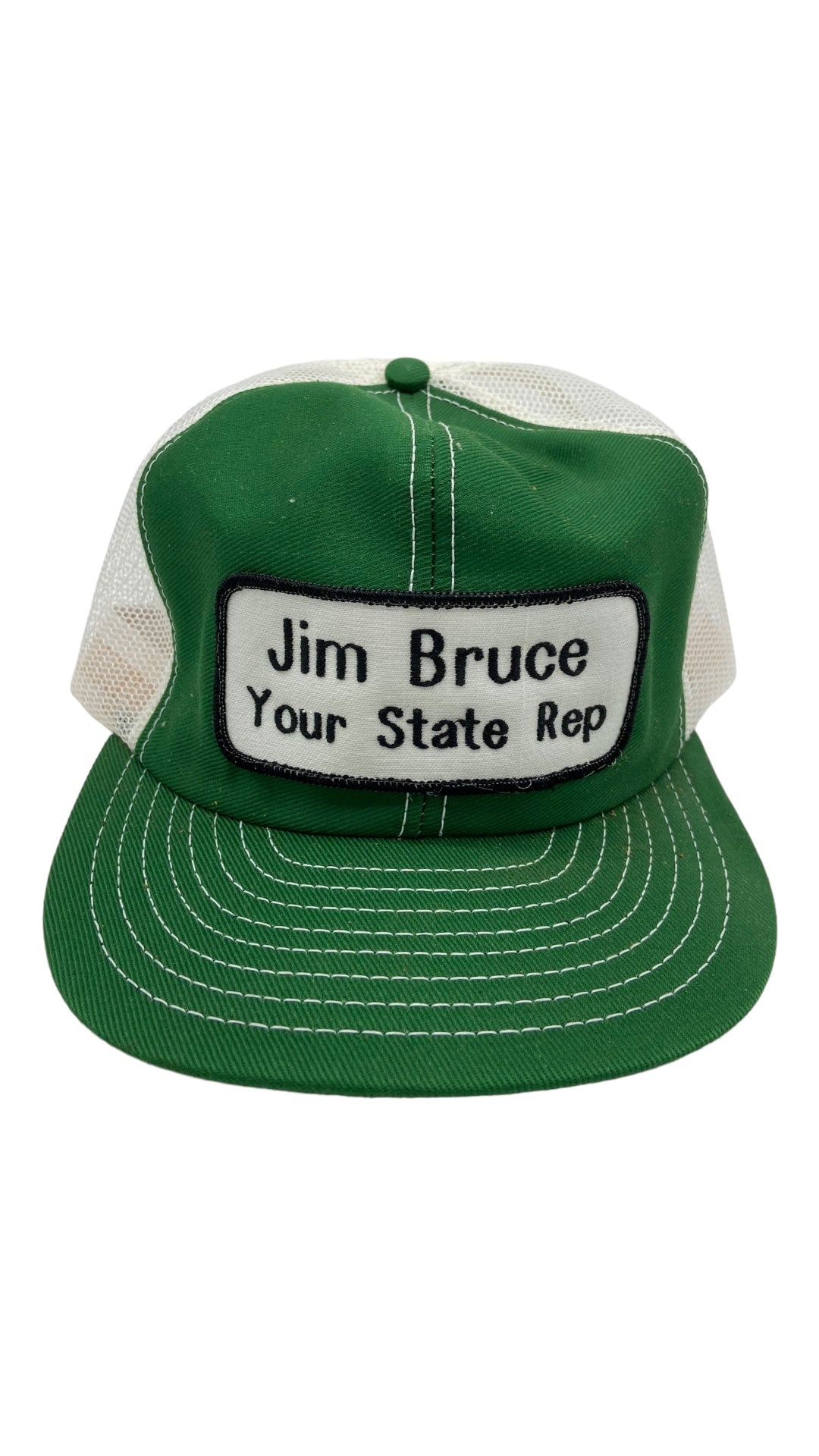 VTG Jim Bruce Your State Rep Green/White Trucker Hat