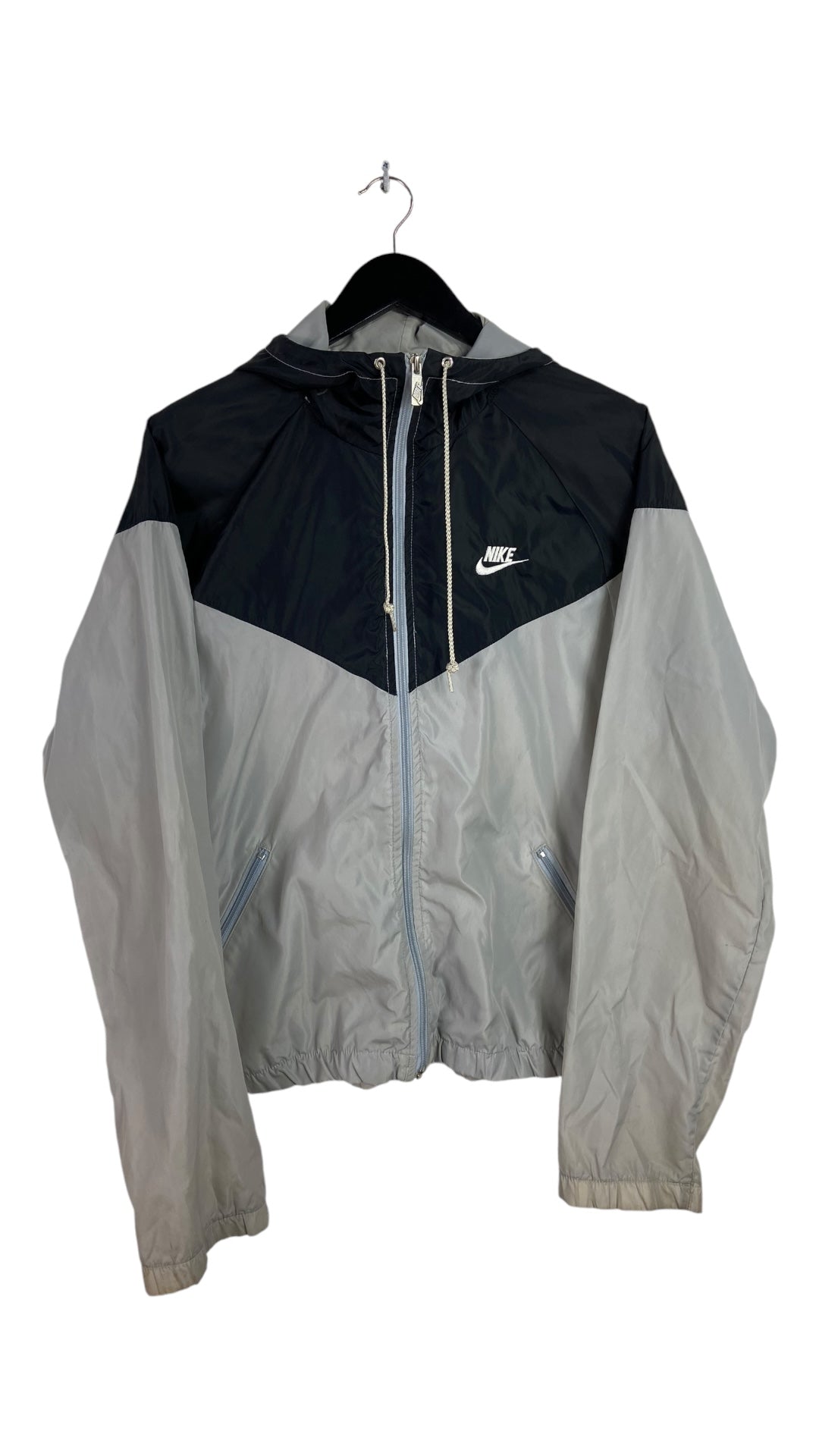 VTG Nike Gray/Black Zip Up Windbreaker Sz S