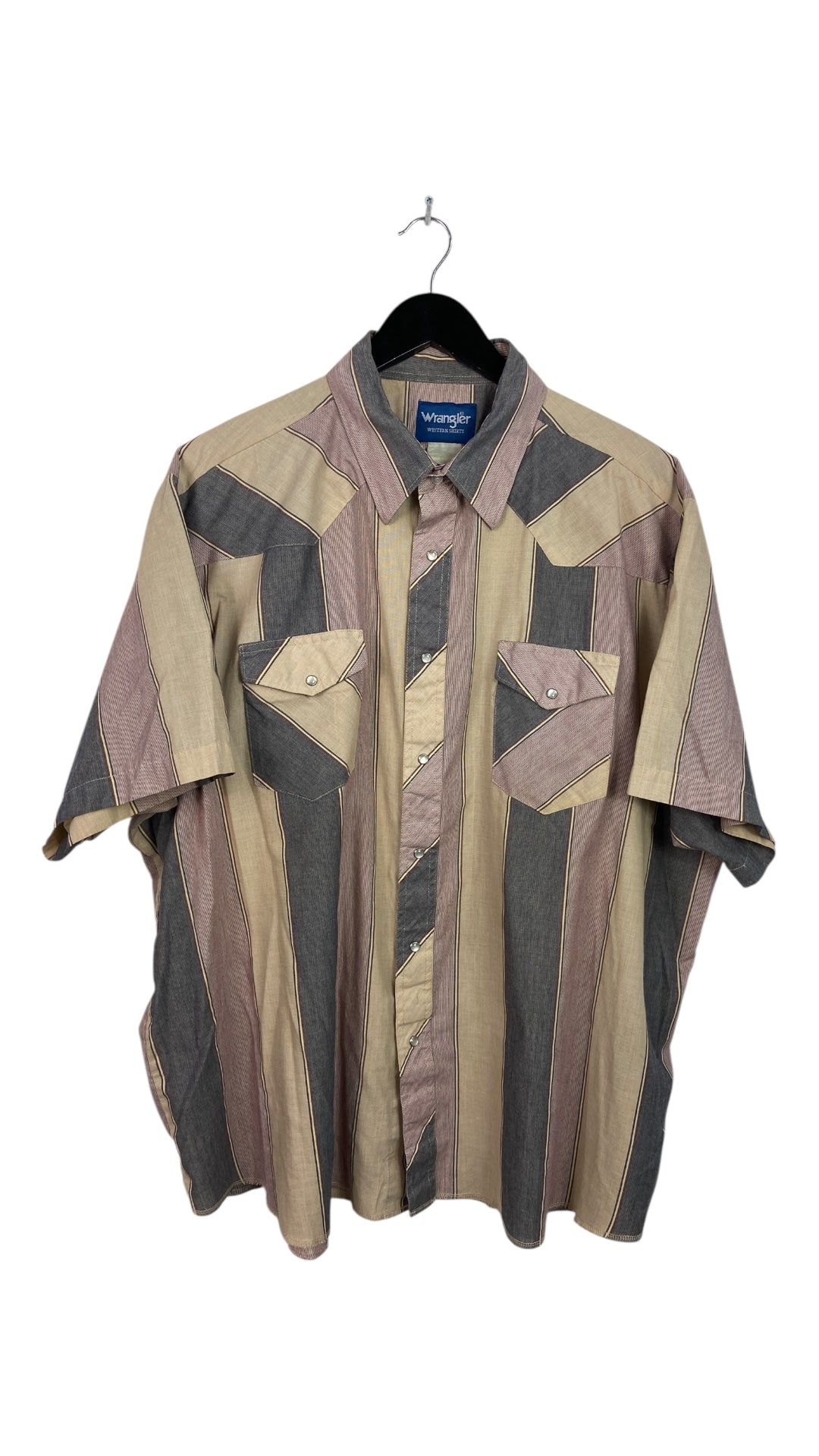 VTG Wrangler Western Brown Shirt Sz 2XL
