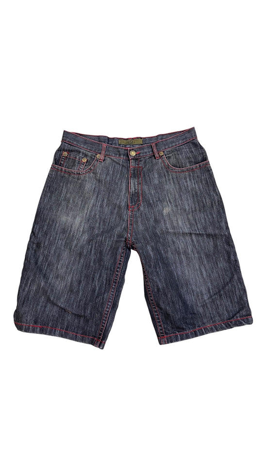 Design Lab Premium Red/Black Denim Jorts Sz 40