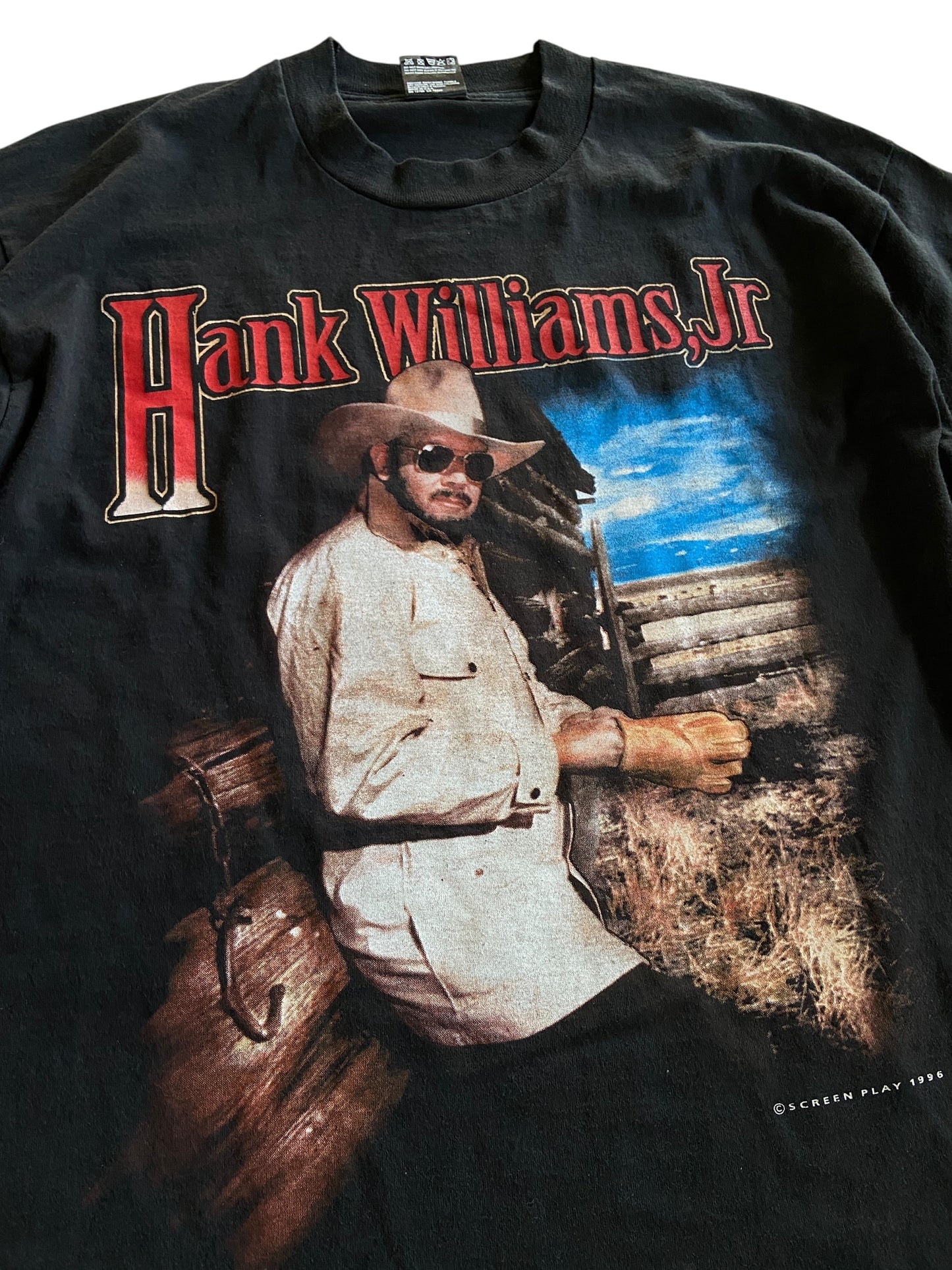 VTG Hank Williams Jr. Southern Thunder Tour Tee Sz L