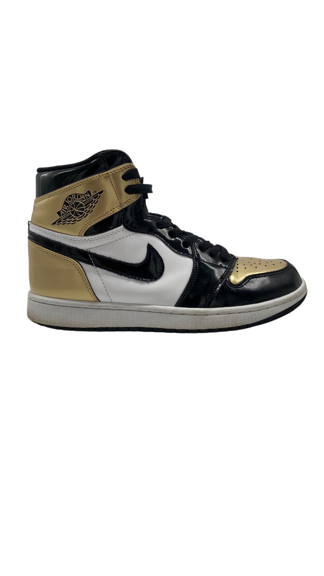 Preowned Air Jordan 1 Retro High OG NRG 'Gold Toe' Sz 9.5M/11W