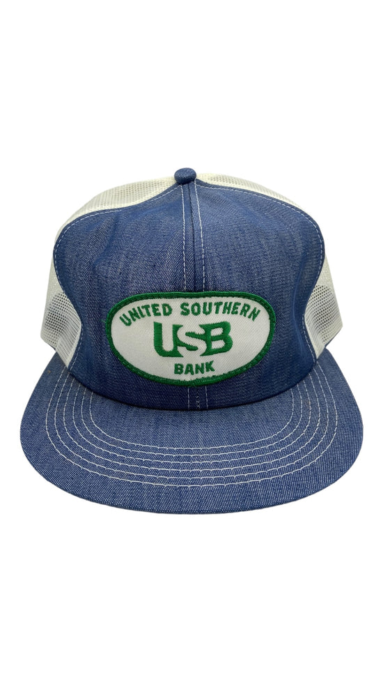 VTG United Southern Bank K Products Denim Trucker Hat