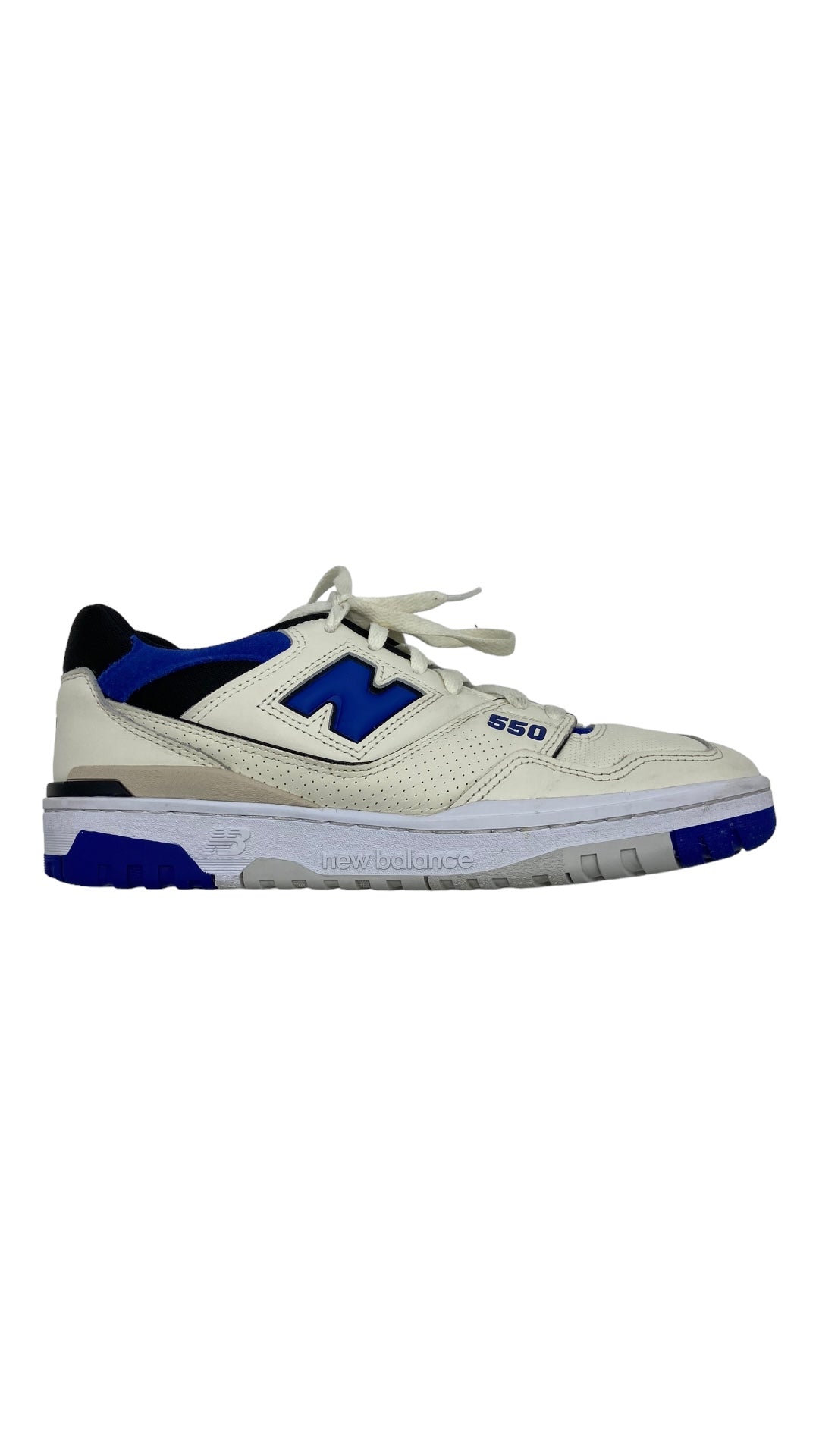 Preowned New Balance 550 Sea Salt Team Royal Sz 10.5M/12W  BB550VTA