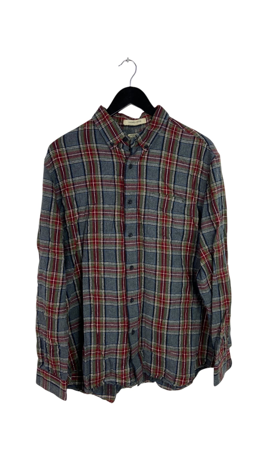 VTG LL Bean Multicolor Flannel Shirt Sz L